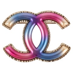 Chanel CC Brooch with Multicolored Resin, 2017