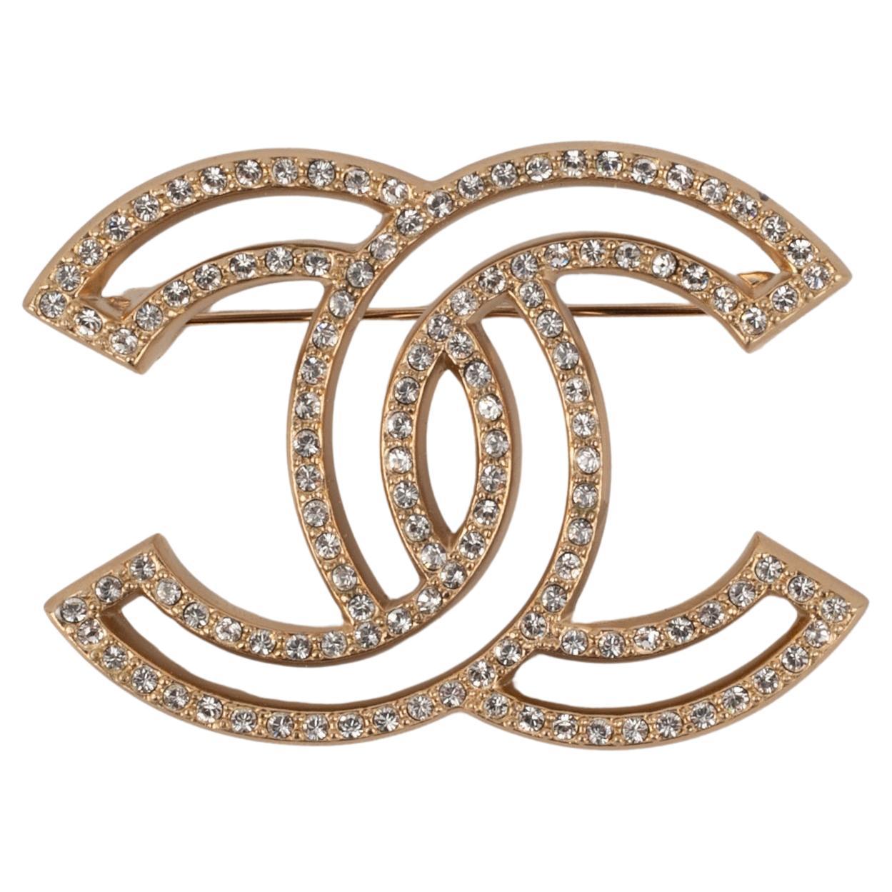 Chanel CC Brooch with Rhinestones, 2018