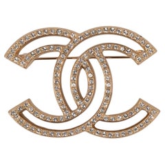 Chanel CC Brooch with Rhinestones, 2018