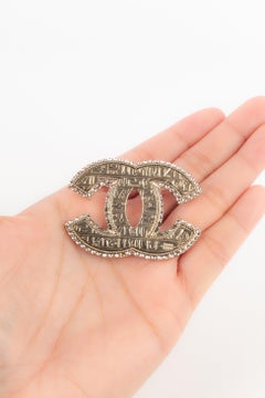 Chanel CC Brooch with Rhinestones, 2019
