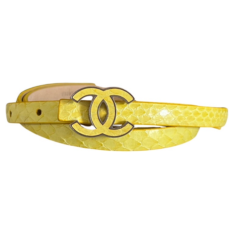 Chanel, CC Buckle Python Belt For Sale at 1stDibs