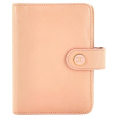 Chanel CC Button Passport Holder Leather