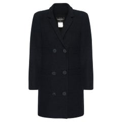 Chanel CC Buttons Black and Navy Tweed Jacket