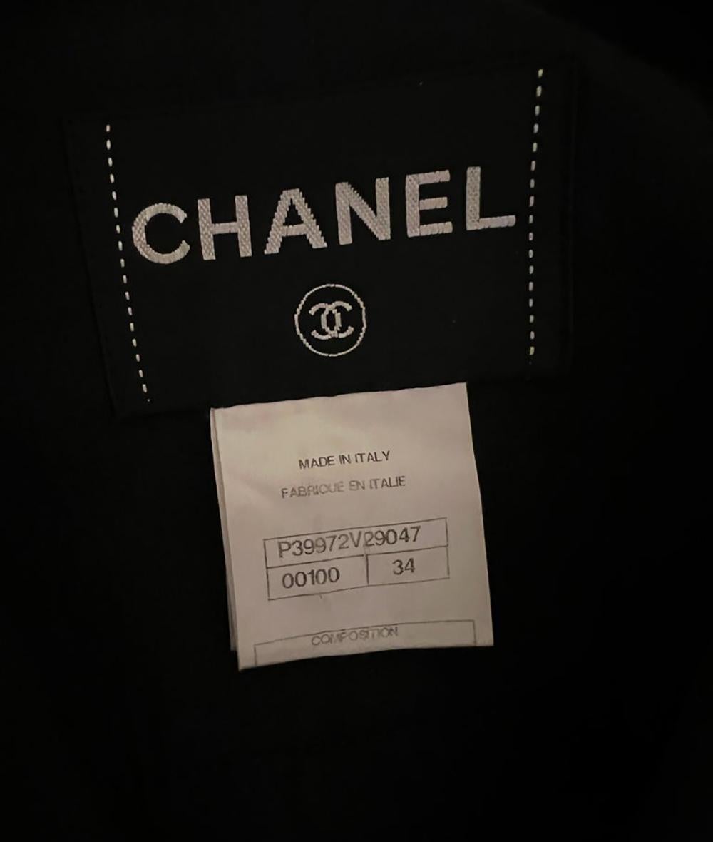 Chanel CC Buttons Black Belted Trench Coat 8