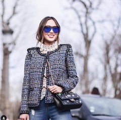 Chanel CC Buttons Black Lesage Tweed Jacket