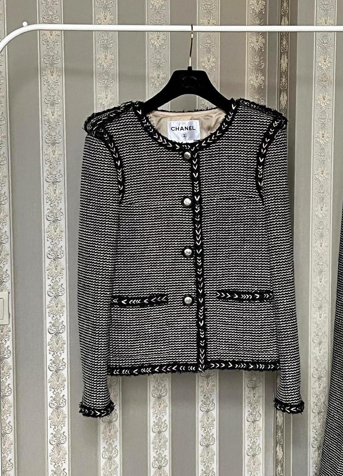 Chanel CC Buttons Black Lesage Tweed Jacket 1