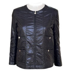 Chanel CC Buttons Black Timeless Puffer Jacket 34 FR