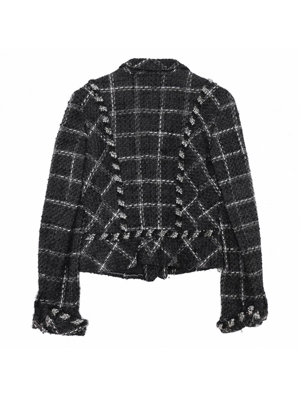 Chanel CC Buttons Black Tweed Jacket 2