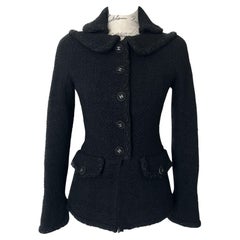 Chanel CC Buttons Black Tweed Jacket