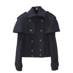Chanel CC Buttons Black Tweed Jacket
