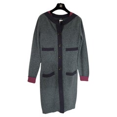 Used Chanel CC Buttons Cashmere Cardi Coat