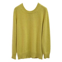 Chanel CC Buttons Cashmere Yellow Pullover Sweater Chanel CC Buttons Cashmere Yellow Pullover Sweater