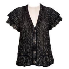 Chanel bottoni CC Charme Cardigan nero 34 FR