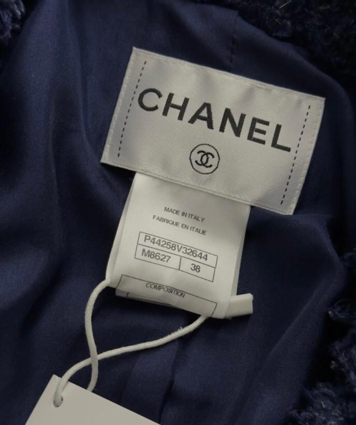 Chanel CC Buttons Fluffy Tweed Jacket / Coat For Sale 4