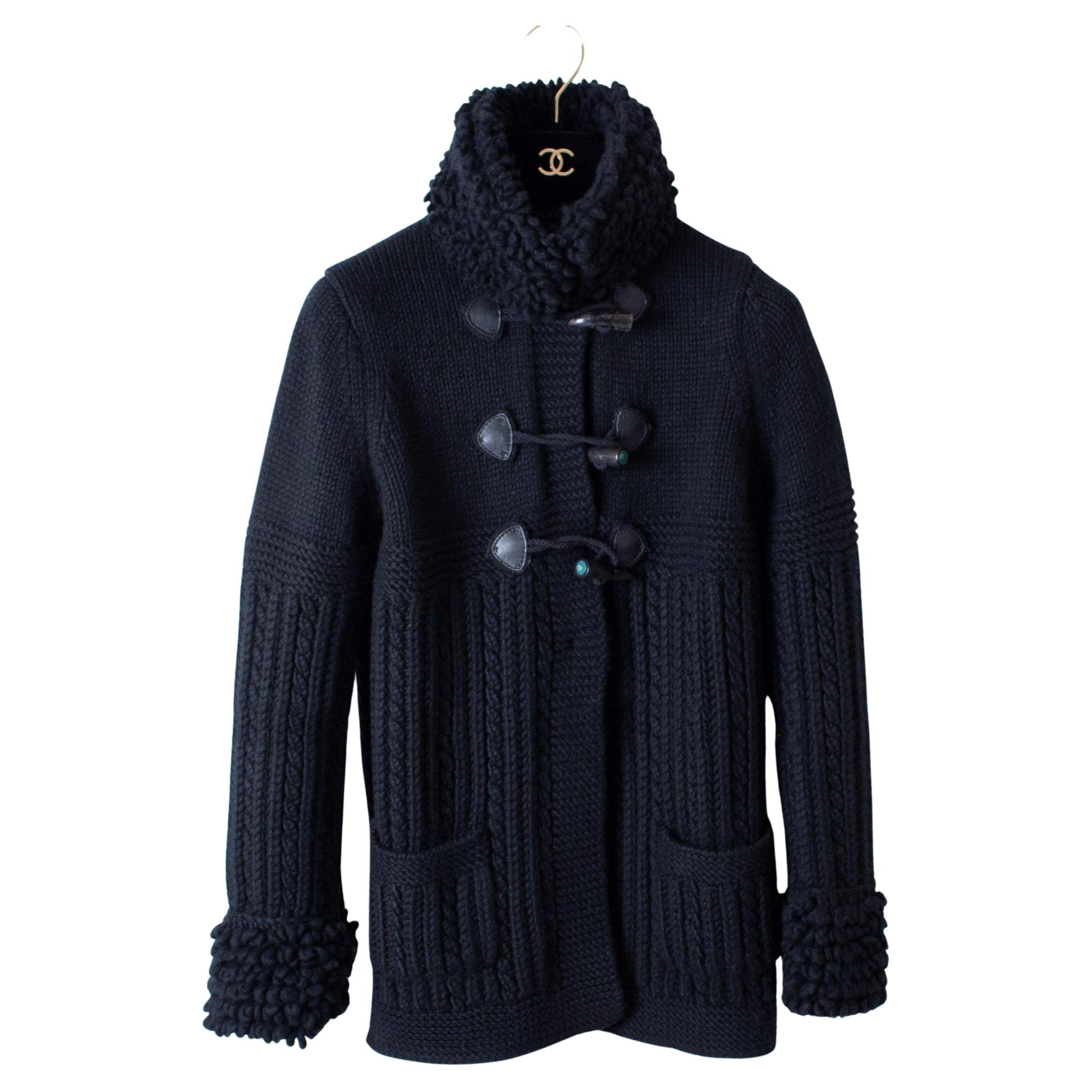 Chanel CC Buttons Heavyweight Cashmere Cardi Coat at 1stDibs