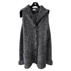 Used Chanel CC Buttons Heavyweight Cashmere Cardi Coat