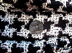 Chanel CC Buttons Houndstooth Tweed Jacket