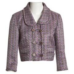 Chanel CC Buttons Lavender Lesage Tweed Jacket