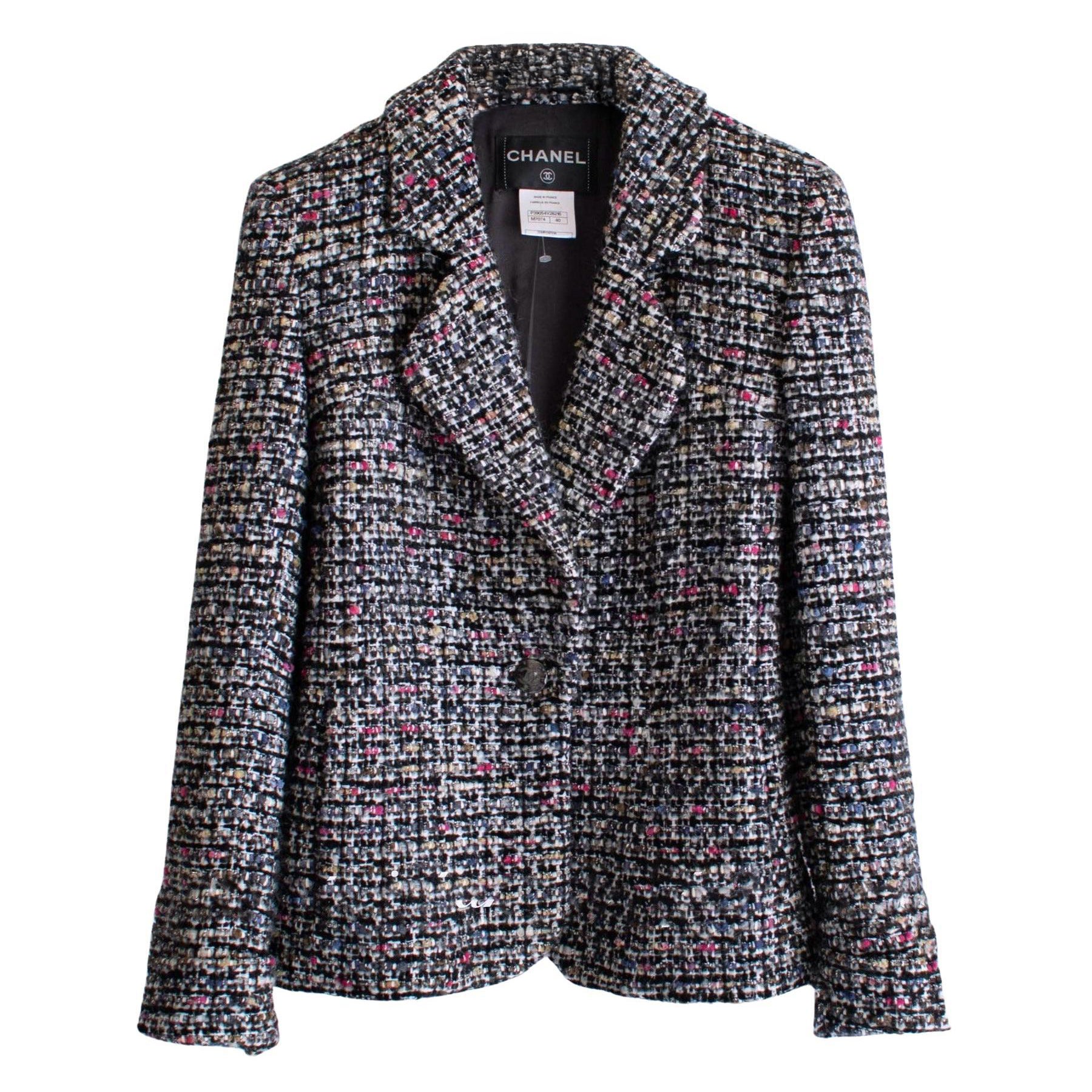 CHANEL CC Buttons Lesage Tweed Jacket 38 FR