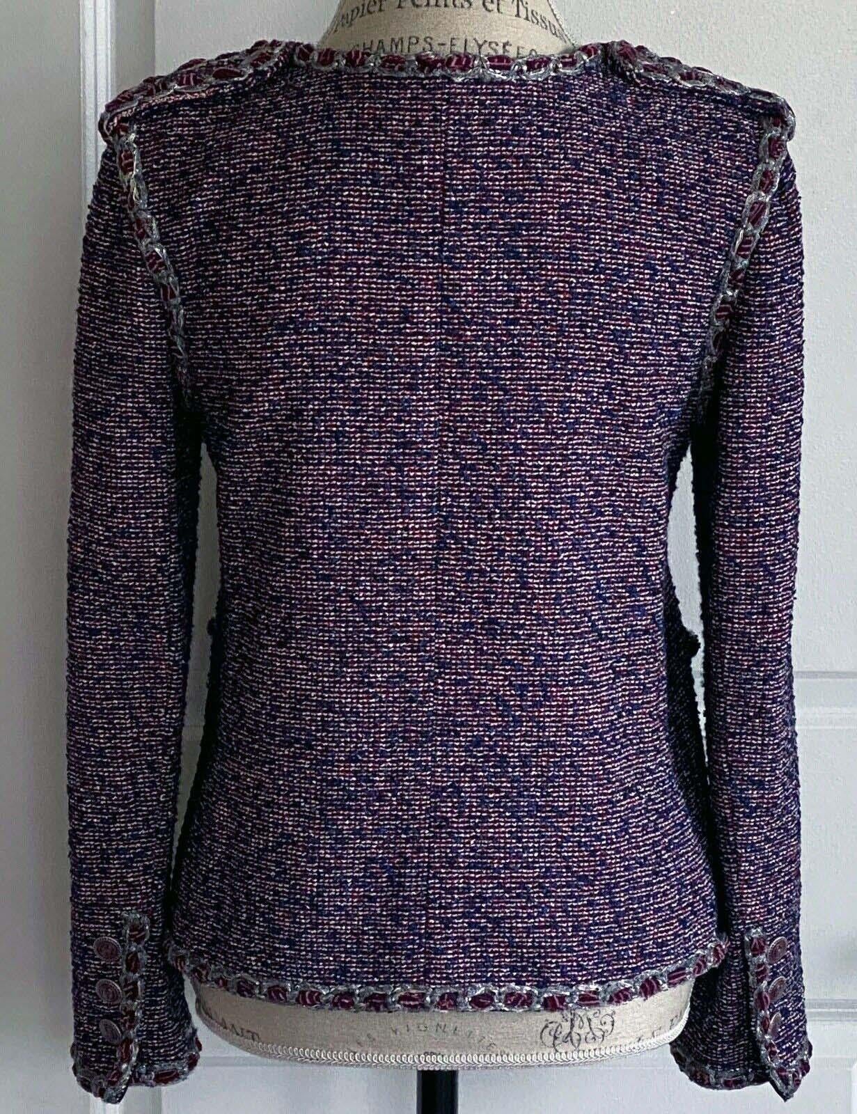 Chanel CC Lesage Tweed-Jacke mit Knöpfen aus Tweed 46 FR im Angebot 4