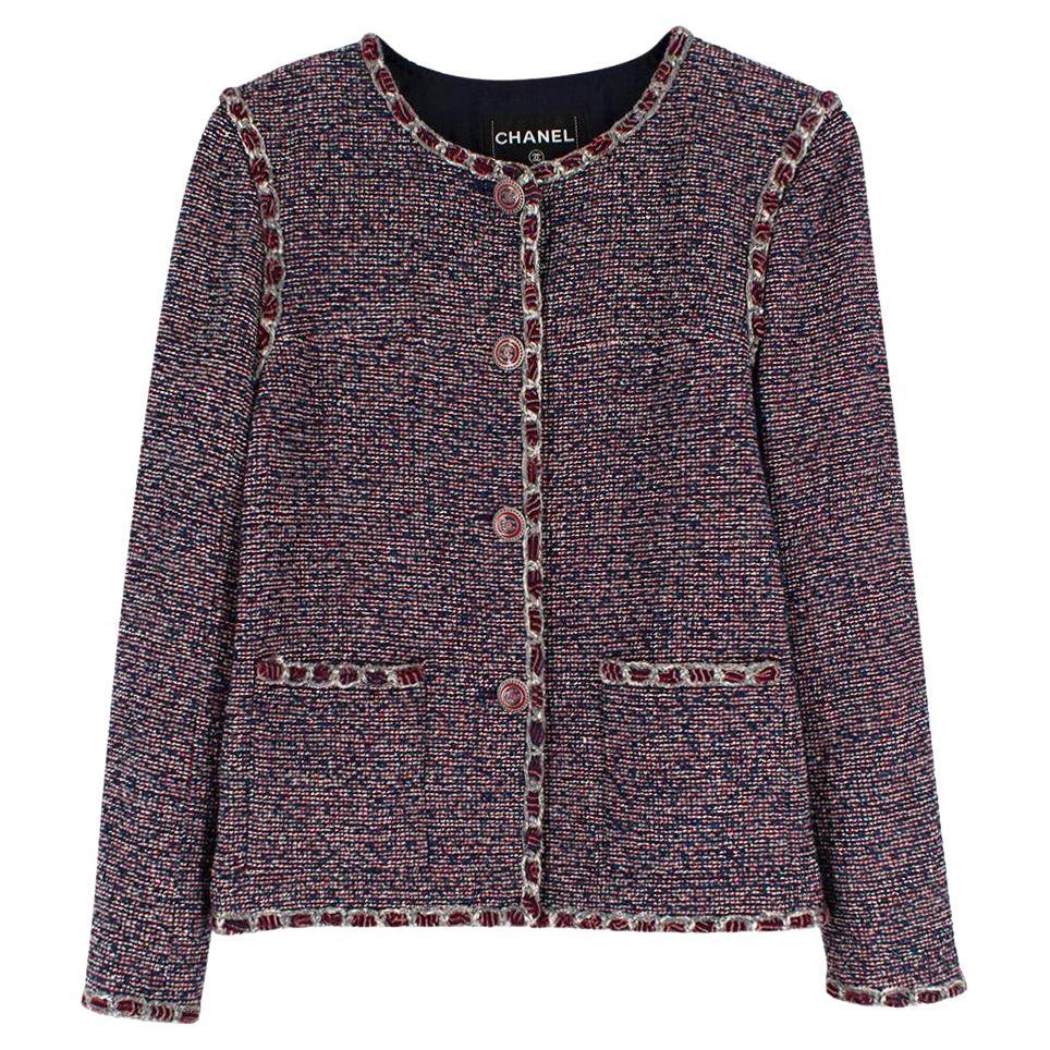 Chanel CC Buttons Lesage Tweed Jacket 46 FR For Sale
