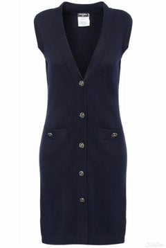 Chanel CC Buttons Long Cashmere Vest