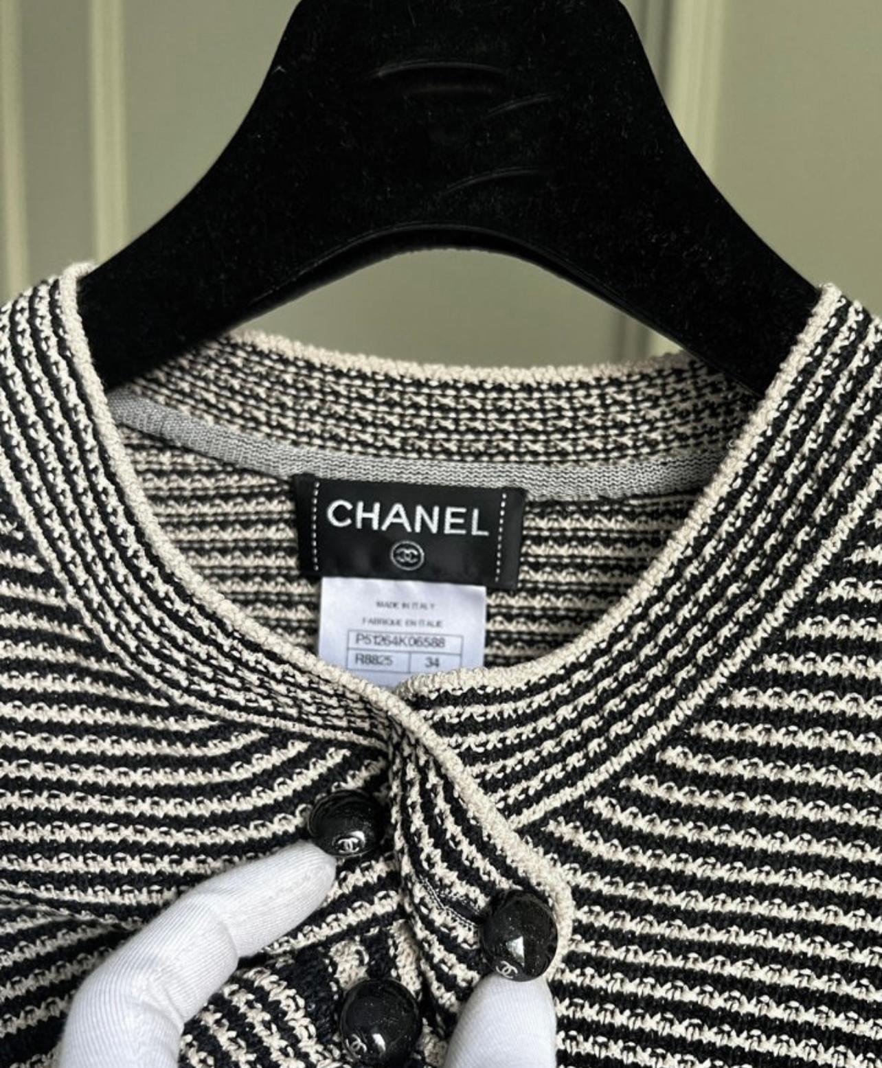 Women's or Men's Chanel CC Buttons Maritime Knit Jacket  For Sale