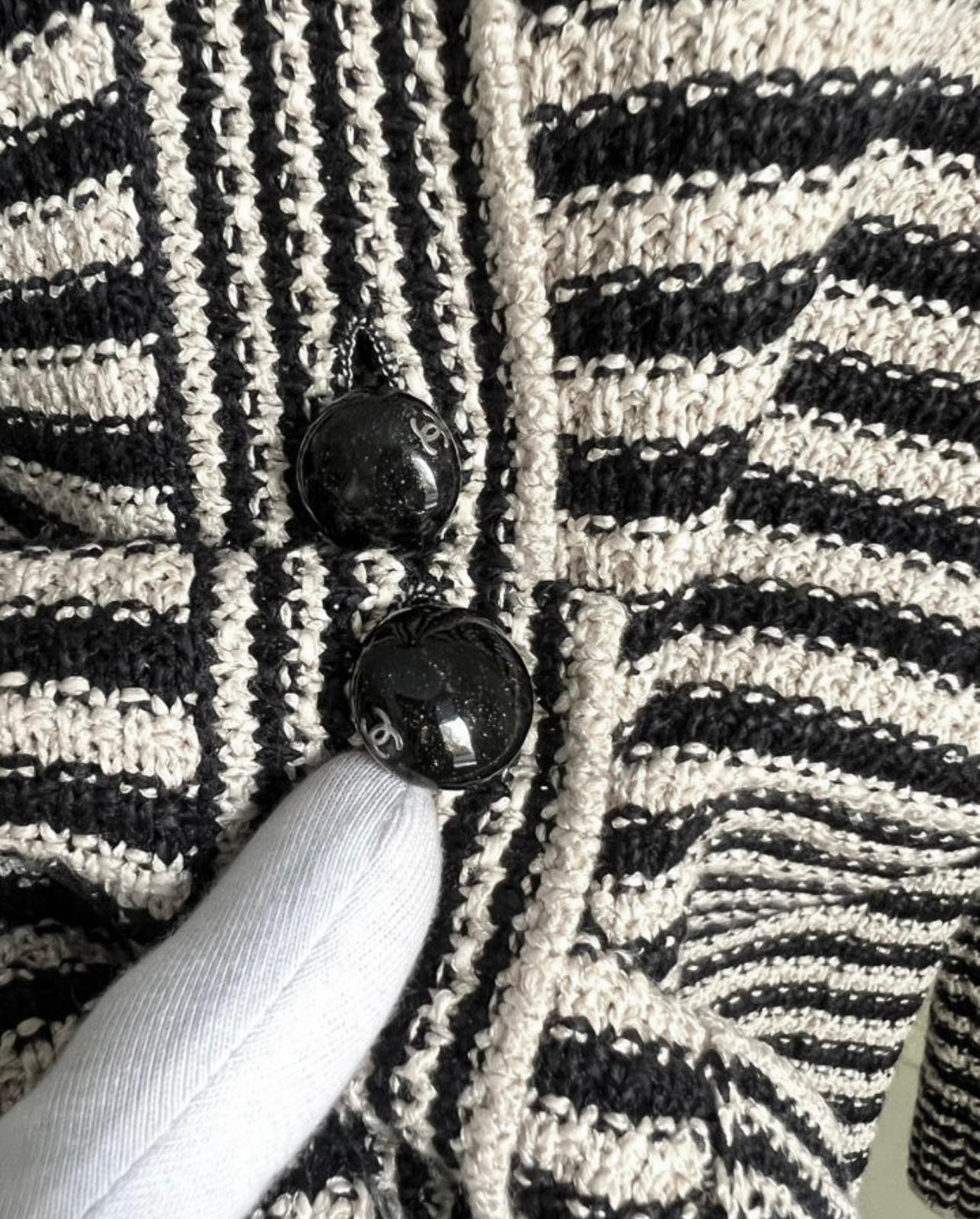 Chanel CC Buttons Maritime Knit Jacket  For Sale 1