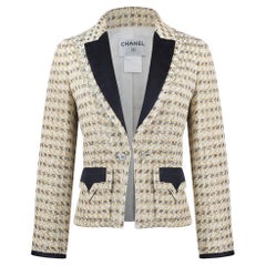 Chanel CC Buttons Metallic Tweed Jacket