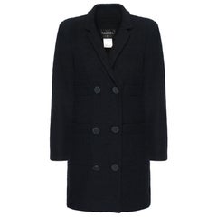 Chanel CC Buttons Oversized Black Tweed Jacket