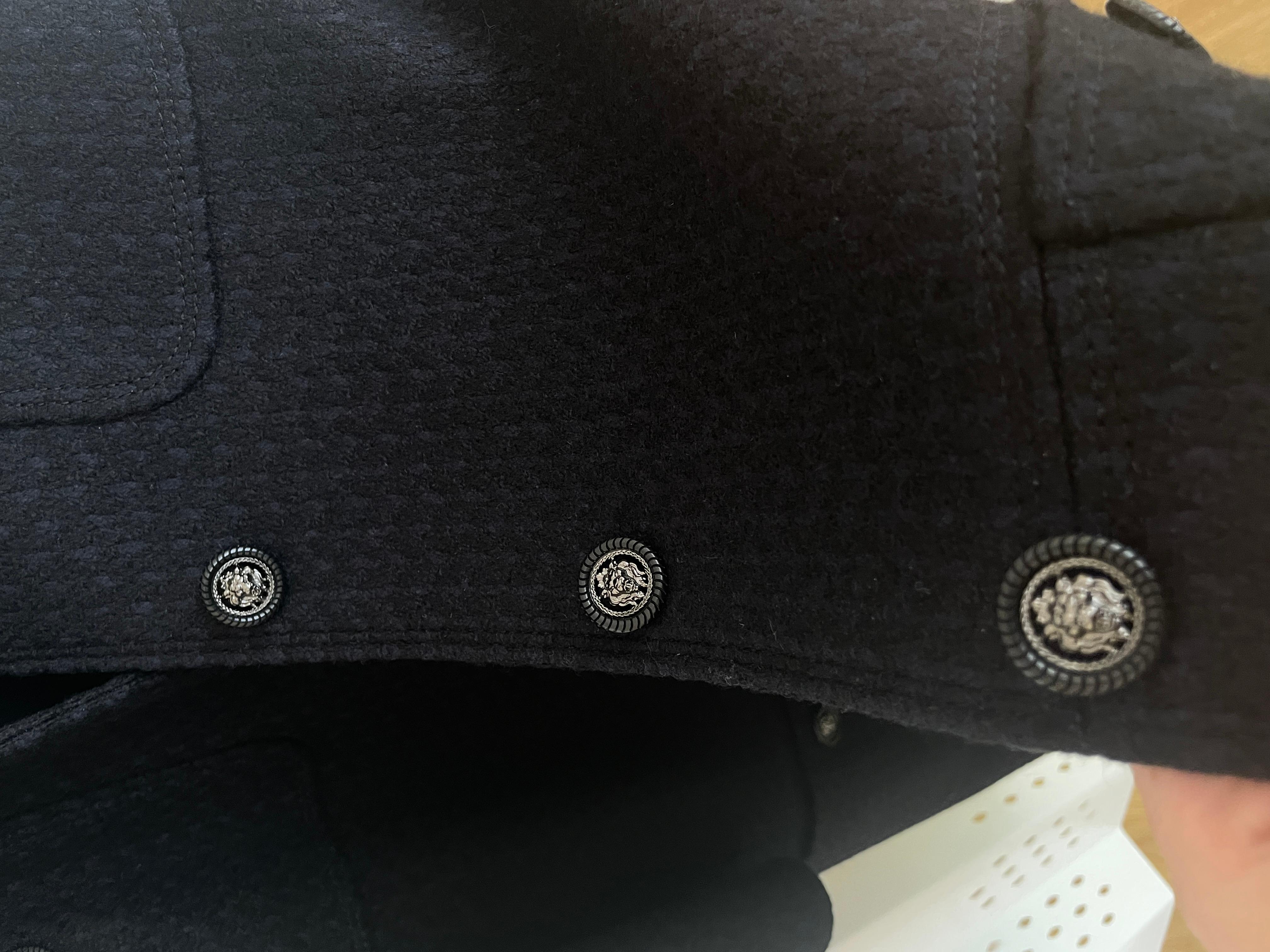 Chanel CC Buttons Paris / Edinburgh Tweed Coat For Sale 7
