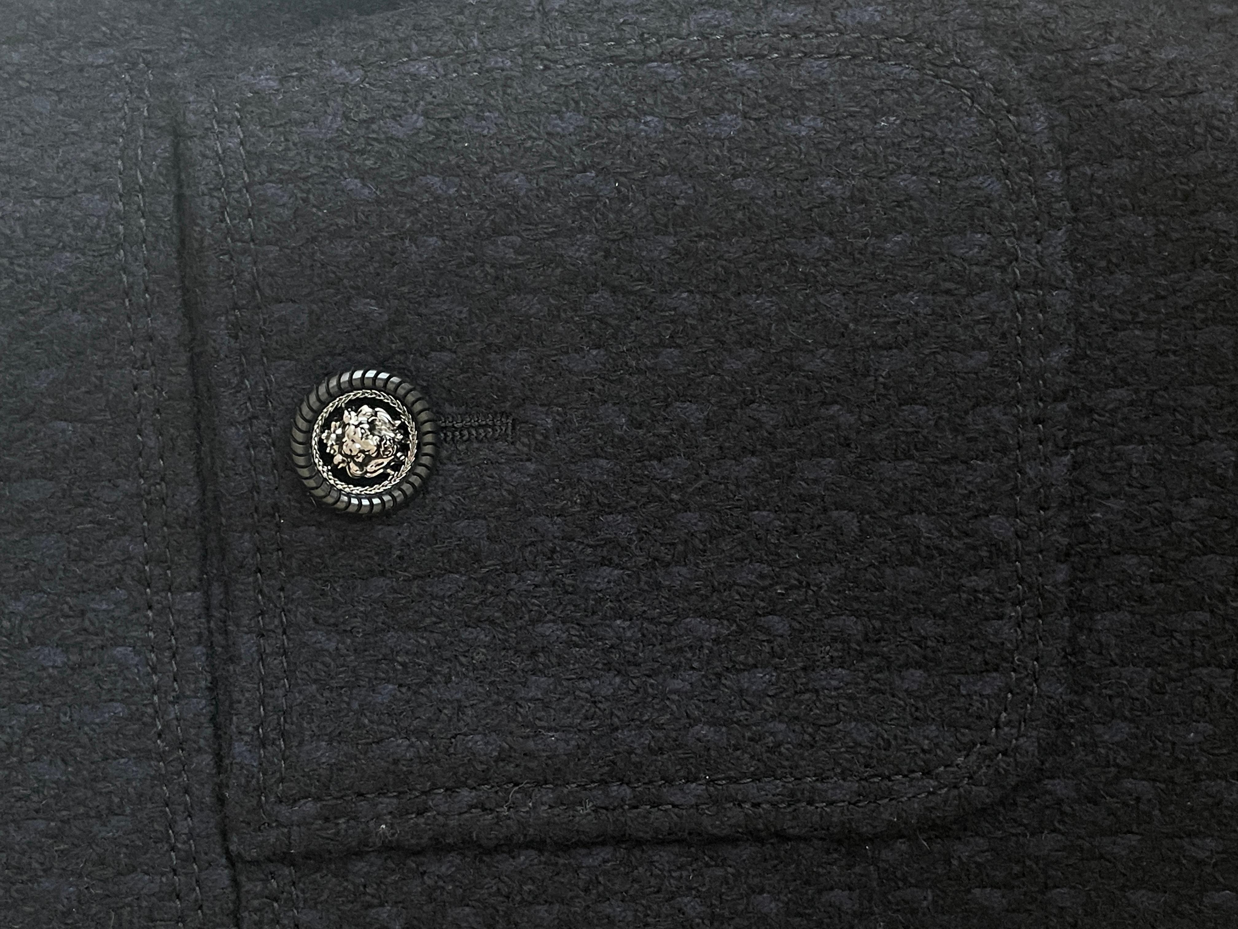 Chanel CC Buttons Paris / Edinburgh Tweed Coat For Sale 4