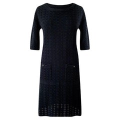 Chanel CC Buttons Paris / Singapore Black Dress