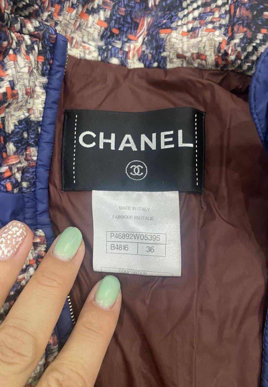 Chanel CC Buttons Quilted Tweed Vest For Sale 4