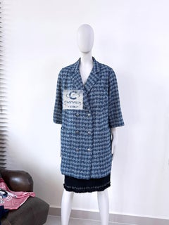 Chanel CC Buttons Relaxed Houndstooth Tweed Jacket 50 FR