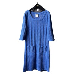 Used Chanel CC Buttons Royal Blue Summer Dress