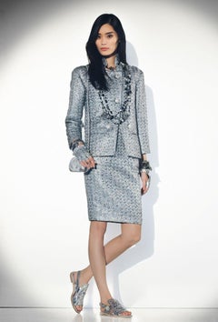 CHANEL CC Buttons Shimmer Lesage Tweed Jacket 38 FR