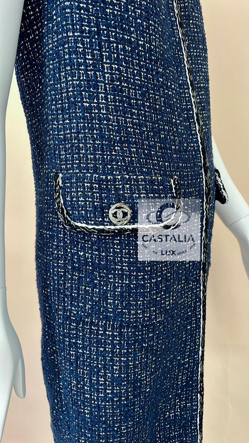 Chanel CC Buttons Shimmering Tweed Jacket Vest In Excellent Condition In Dubai, AE