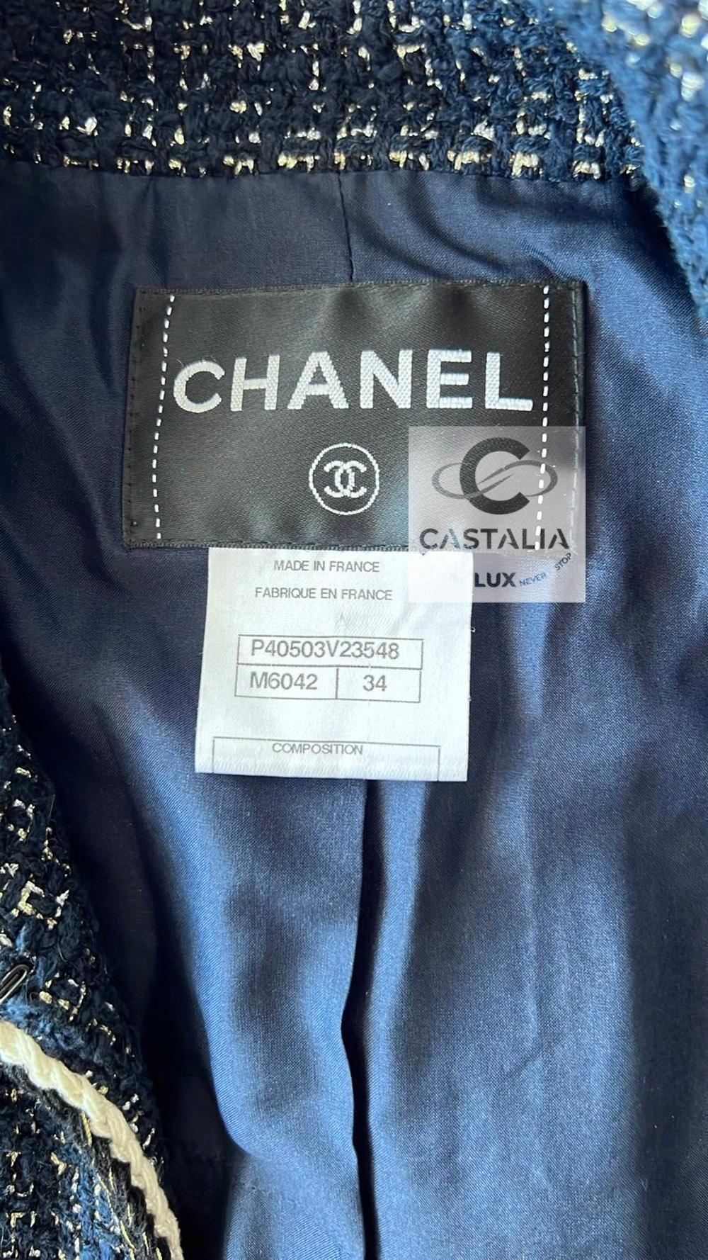 Chanel CC Buttons Shimmering Tweed Jacket Vest 4