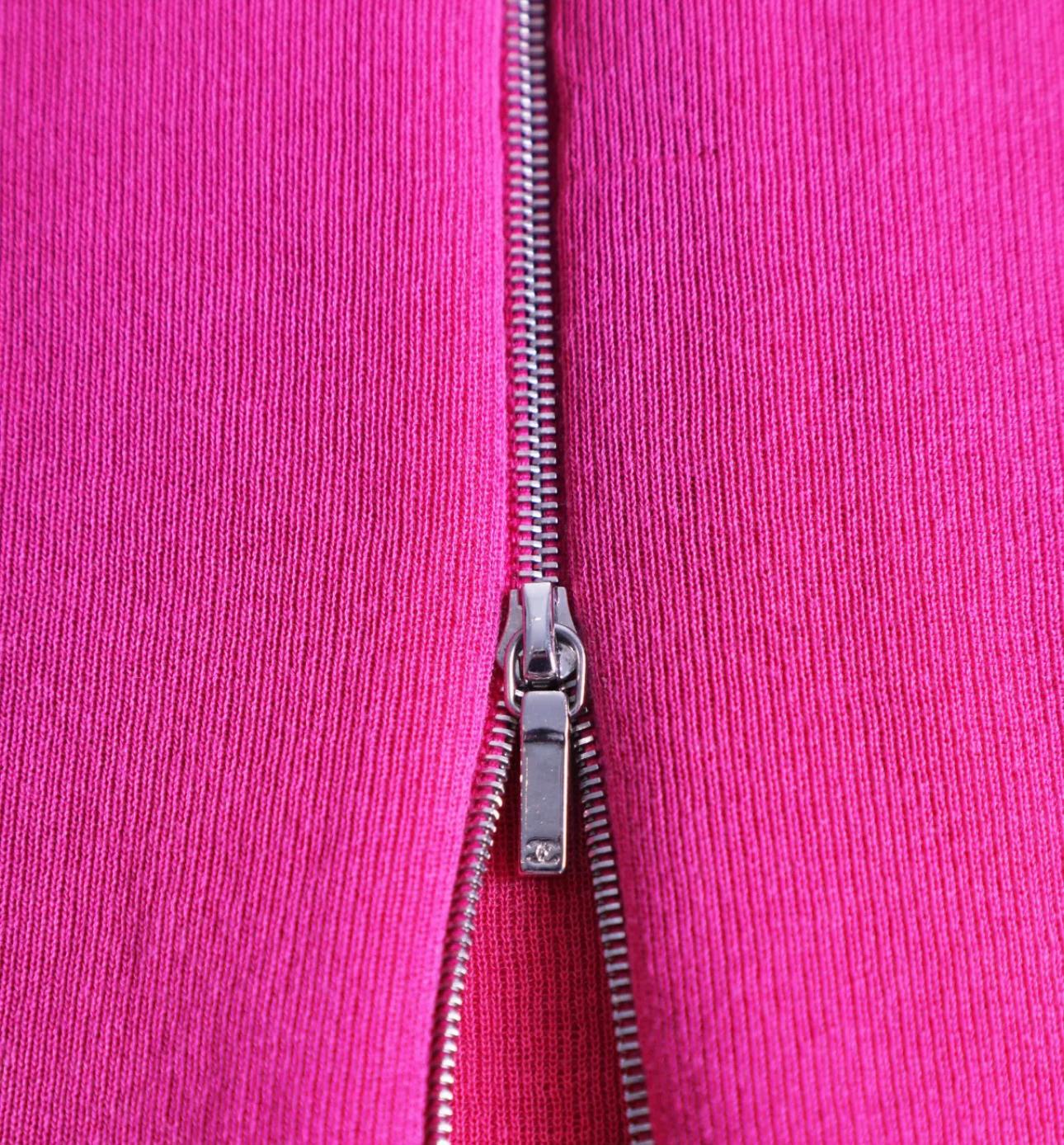 Chanel CC Buttons Stylish Fuchsia Jacket Dress 42 FR For Sale 4