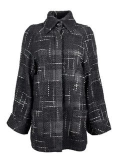 Chanel CC Buttons Tweed Parka Coat