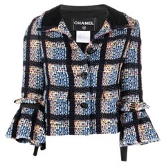 Chanel CC Camellia Buttons Tweed Jacket with Bows 36 FR