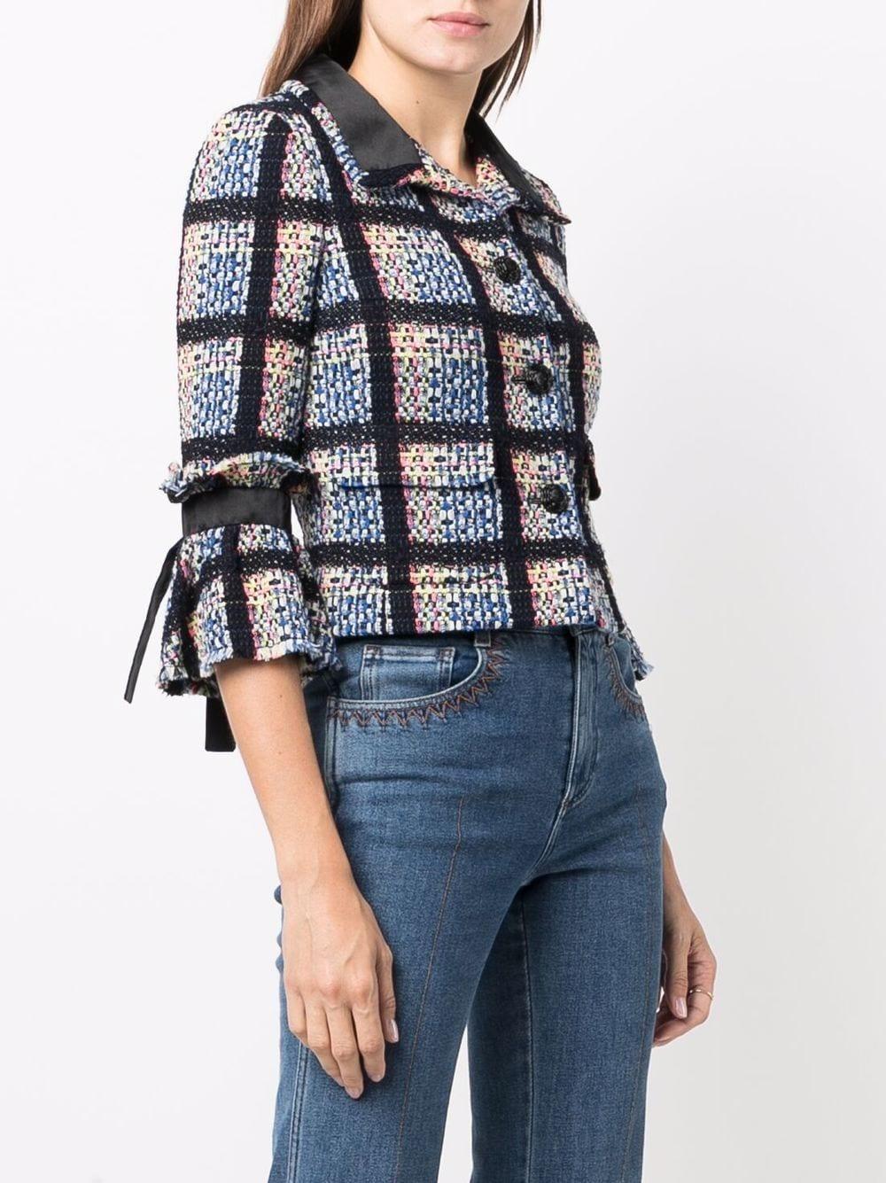 CHANEL CC Camelia Chaqueta de tweed con botones y lazos 44 FR en Excelente estado para la venta en Dubai, AE