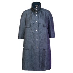 Chanel CC Camellia Celestial Shimmer Trench Coat 44