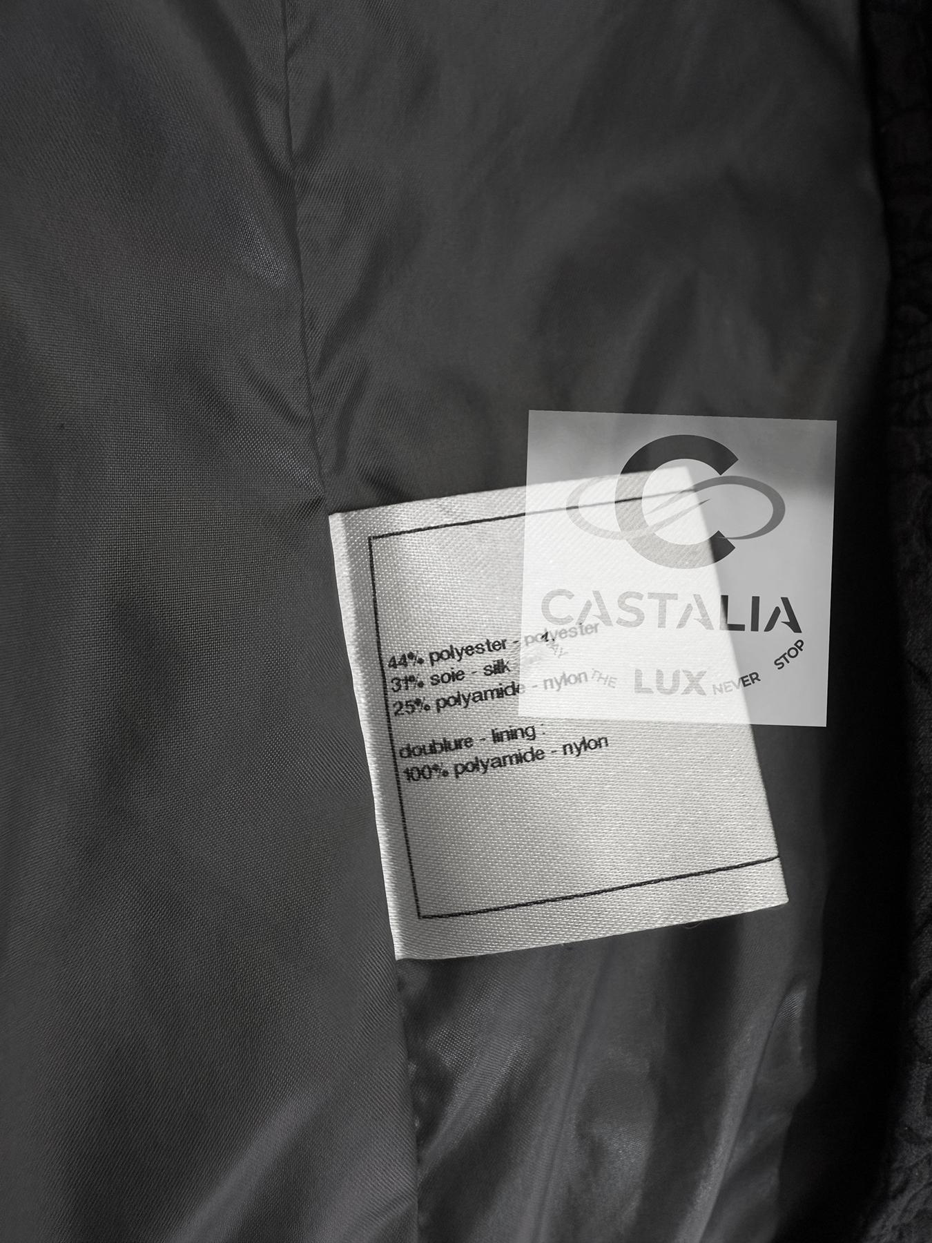 Chanel CC Camellia Celestial Shimmer Trench Coat 44 FR in vendita 10