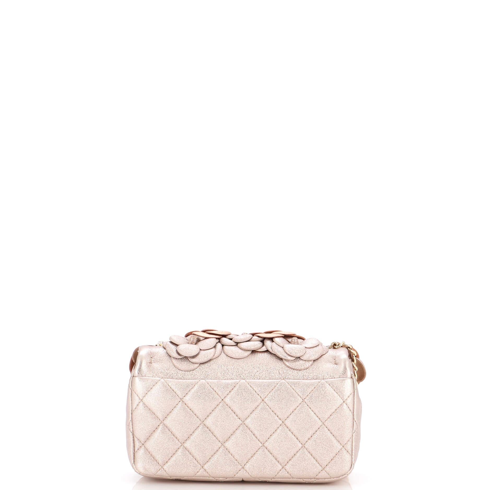 Chanel CC Camellia Flap Bag Embellished Lambskin Mini 1