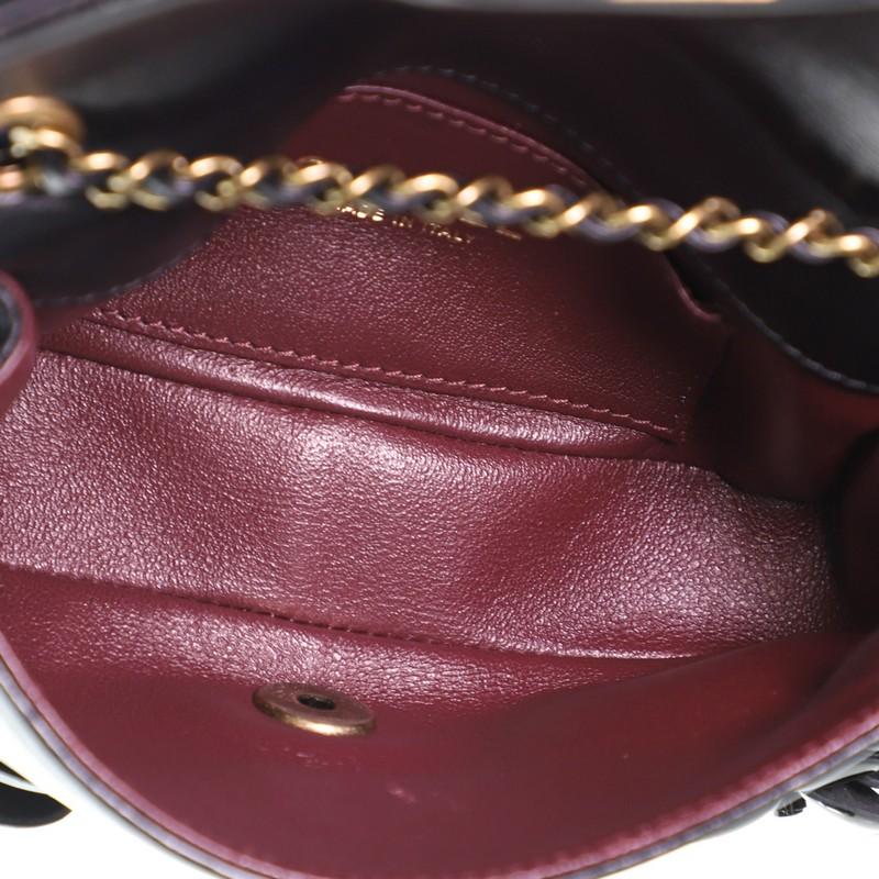 Black Chanel CC Camellia Flap Bag Embellished Lambskin Mini