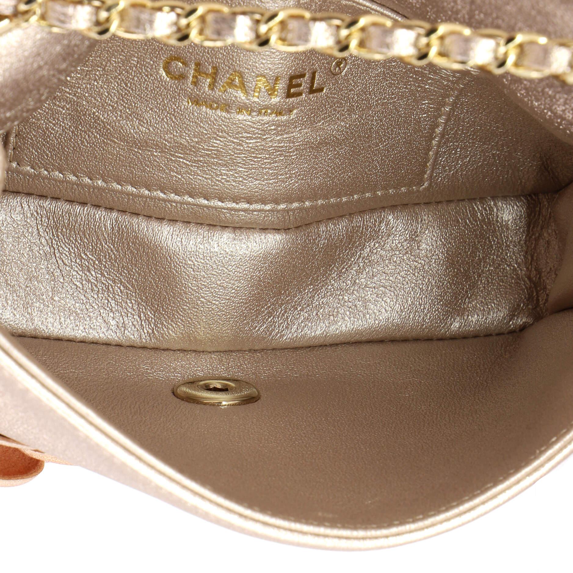 Chanel CC Camellia Flap Bag Embellished Lambskin Mini 2