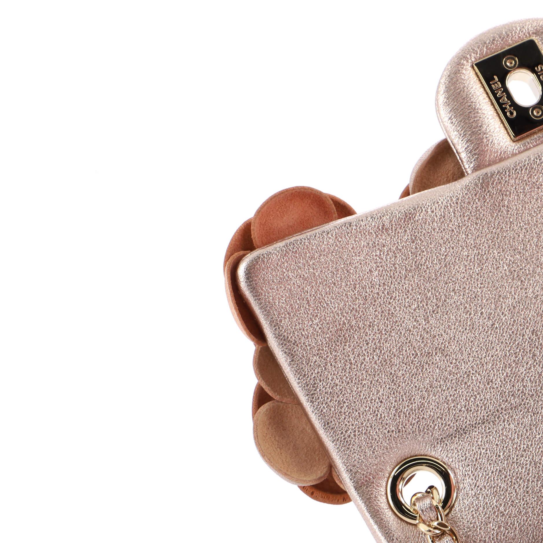 Chanel CC Camellia Flap Bag Embellished Lambskin Mini 3