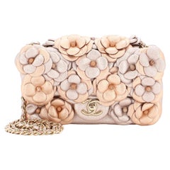Chanel CC Camellia Flap Bag Embellished Lambskin Mini